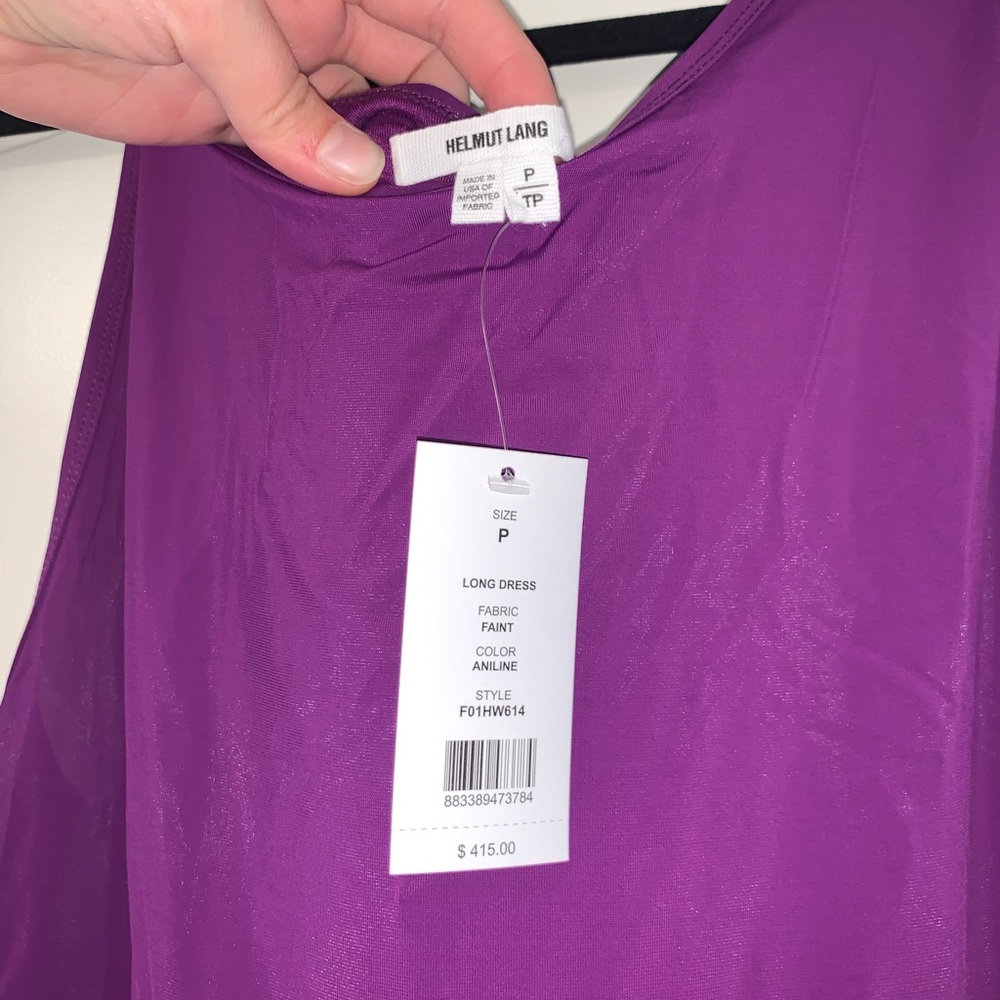 Helmut lang purple midi dress